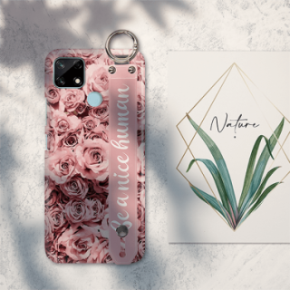 ETUI Z PASKIEM NA TELEFON REALME 7I RMX2193 RÓŻOWE RÓŻE
