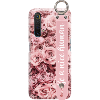 ETUI Z PASKIEM NA TELEFON REALME X3 SUPERZOOM RÓŻOWE RÓŻE
