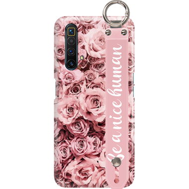 ETUI Z PASKIEM NA TELEFON REALME X3 SUPERZOOM RÓŻOWE RÓŻE