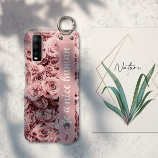ETUI Z PASKIEM NA TELEFON VIVO Y70S RÓŻOWE RÓŻE