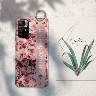 ETUI Z PASKIEM NA TELEFON XIAOMI REDMI NOTE 11 PRO 5G RÓŻOWE RÓŻE