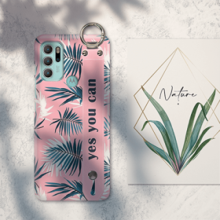 ETUI Z PASKIEM NA TELEFON MOTOROLA G60S EGZOTYCZNE PALMY