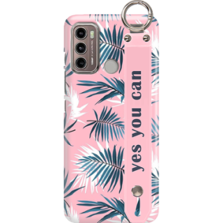 ETUI Z PASKIEM NA TELEFON MOTOROLA MOTO G60 EGZOTYCZNE PALMY