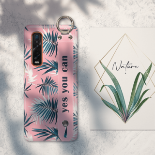 ETUI Z PASKIEM NA TELEFON OPPO FIND X2 PRO EGZOTYCZNE PALMY