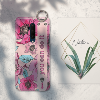 ETUI Z PASKIEM NA TELEFON ONEPLUS 7T PRO RÓŻOWE KWIATY