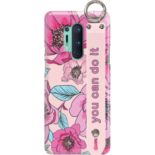 ETUI Z PASKIEM NA TELEFON ONEPLUS 8 PRO RÓŻOWE KWIATY