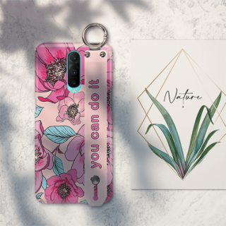 ETUI Z PASKIEM NA TELEFON OPPO RX17 PRO RÓŻOWE KWIATY