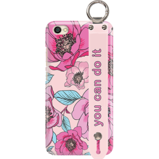 ETUI Z PASKIEM NA TELEFON XIAOMI REDMI NOTE 5A RÓŻOWE KWIATY