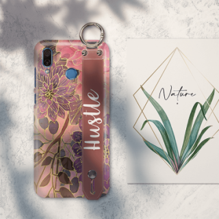 ETUI Z PASKIEM NA TELEFON HUAWEI HONOR PLAY JESIENNE KWIATY