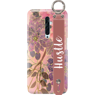 ETUI Z PASKIEM NA TELEFON OPPO RENO 2 JESIENNE KWIATY