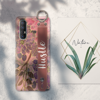 ETUI Z PASKIEM NA TELEFON OPPO RENO 3 PRO JESIENNE KWIATY