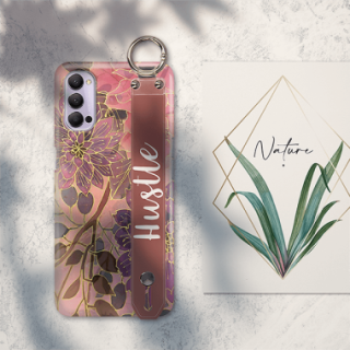 ETUI Z PASKIEM NA TELEFON OPPO RENO 4 JESIENNE KWIATY