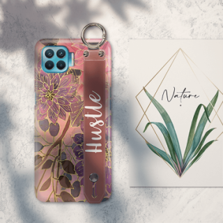 ETUI Z PASKIEM NA TELEFON OPPO RENO 4 LITE JESIENNE KWIATY