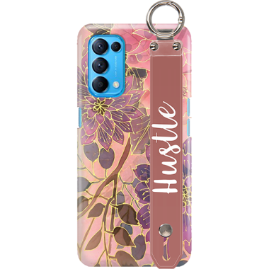 ETUI Z PASKIEM NA TELEFON OPPO RENO 5 JESIENNE KWIATY