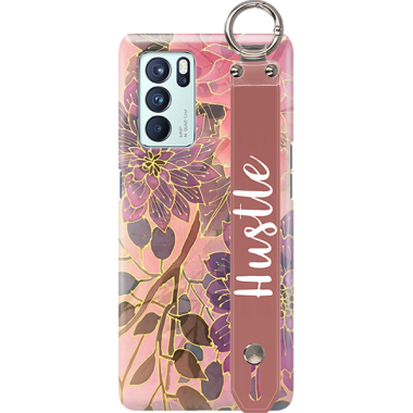 ETUI Z PASKIEM NA TELEFON OPPO RENO 6 PRO JESIENNE KWIATY