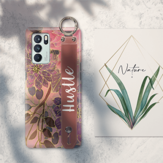 ETUI Z PASKIEM NA TELEFON OPPO RENO 6 PRO JESIENNE KWIATY