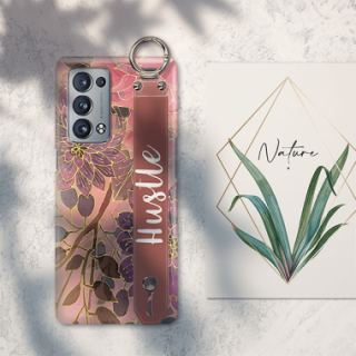 ETUI Z PASKIEM NA TELEFON OPPO RENO 6 PRO PLUS JESIENNE KWIATY