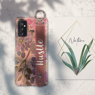 ETUI Z PASKIEM NA TELEFON SAMSUNG GALAXY M52 5G JESIENNE KWIATY