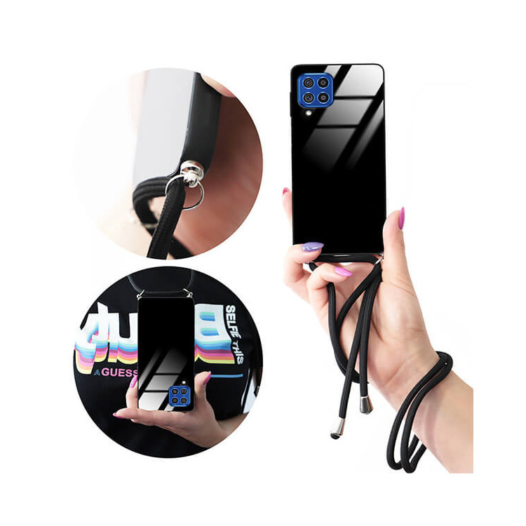 ETUI CROSS GLAM NA TELEFON SAMSUNG GALAXY F62 / M62 BLACK