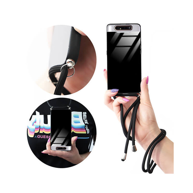 ETUI CROSS GLAM NA TELEFON SAMSUNG GALAXY A80 BLACK