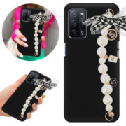 ETUI SMOOTH Z ŁAŃCUSZKIEM NA TELEFON  OPPO A55 5G CZARNY