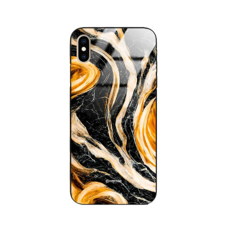 ETUI BLACK GLASS CASE NA TELEFON APPLE IPHONE XS MAX ST_MAB-1