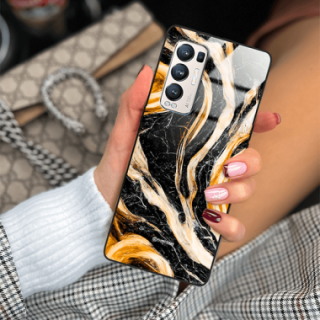 ETUI BLACK GLASS CASE NA TELEFON OPPO RENO 5 PRO PLUS ST_MAB-1