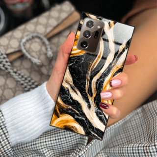 ETUI BLACK GLASS CASE NA TELEFON SAMSUNG GALAXY NOTE 20 ULTRA ST_MAB-1