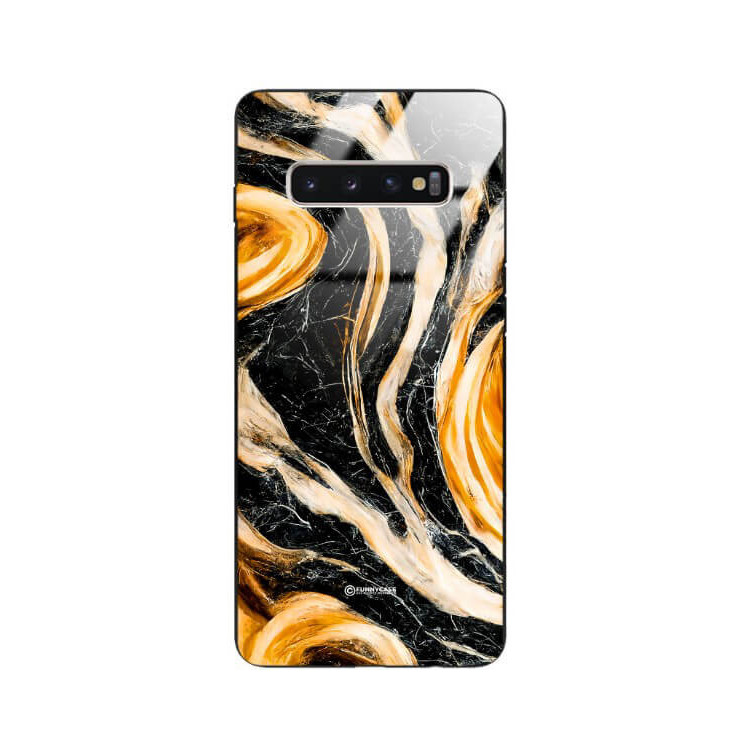 ETUI BLACK GLASS CASE NA TELEFON SAMSUNG GALAXY S10 PLUS ST_MAB-1