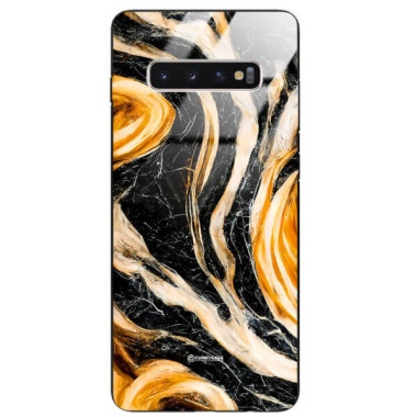 ETUI BLACK GLASS CASE NA TELEFON SAMSUNG GALAXY S10 PLUS ST_MAB-1