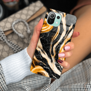 ETUI BLACK GLASS CASE NA TELEFON XIAOMI Mi 11 LITE 4G / 5G  ST_MAB-1