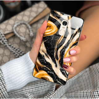 ETUI BLACK GLASS CASE NA TELEFON XIAOMI REDMI NOTE 4 NOTE 4X ST_MAB-1
