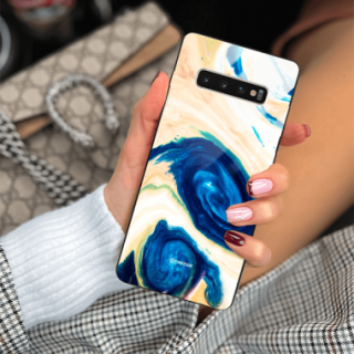 ETUI BLACK GLASS CASE NA TELEFON SAMSUNG GALAXY S10 PLUS ST_MAB-2