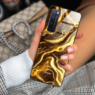 ETUI BLACK GLASS CASE NA TELEFON HUAWEI NOVA 7 PRO ST_MAB-4