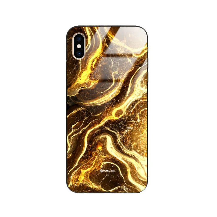 ETUI BLACK GLASS CASE NA TELEFON APPLE IPHONE XS MAX ST_MAB-4