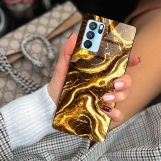 ETUI BLACK GLASS CASE NA TELEFON OPPO RENO 6 ST_MAB-4
