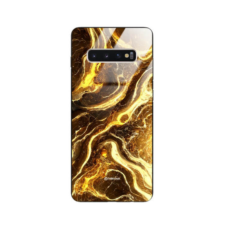 ETUI BLACK GLASS CASE NA TELEFON SAMSUNG GALAXY S10 PLUS ST_MAB-4