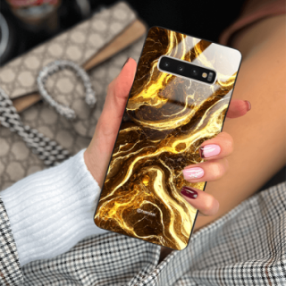ETUI BLACK GLASS CASE NA TELEFON SAMSUNG GALAXY S10 PLUS ST_MAB-4