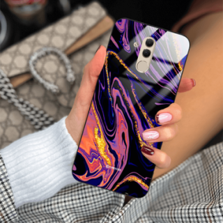 ETUI BLACK GLASS CASE NA TELEFON HUAWEI MATE 20 LITE...