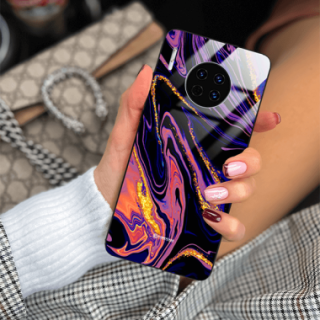 ETUI BLACK GLASS CASE NA TELEFON HUAWEI MATE 30 ST_MAB-6