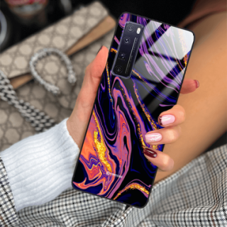 ETUI BLACK GLASS CASE NA TELEFON HUAWEI NOVA 7 PRO ST_MAB-6