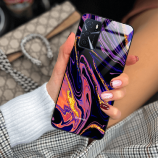 ETUI BLACK GLASS CASE NA TELEFON OPPO A16 / A16s / A54s ST_MAB-6