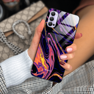ETUI BLACK GLASS CASE NA TELEFON OPPO RENO 4 ST_MAB-6