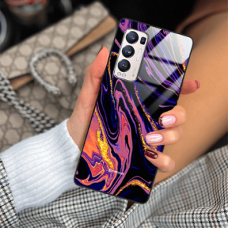 ETUI BLACK GLASS CASE NA TELEFON OPPO RENO 5 PRO PLUS ST_MAB-6