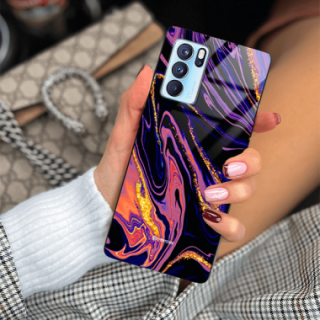 ETUI BLACK GLASS CASE NA TELEFON OPPO RENO 6 ST_MAB-6