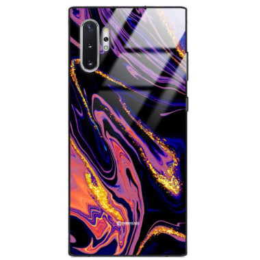 ETUI BLACK GLASS CASE NA TELEFON SAMSUNG GALAXY NOTE 10 PLUS ST_MAB-6
