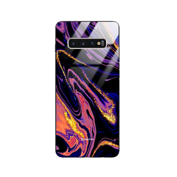 ETUI BLACK GLASS CASE NA TELEFON SAMSUNG GALAXY S10 PLUS ST_MAB-6