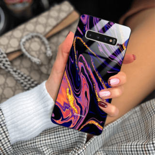 ETUI BLACK GLASS CASE NA TELEFON SAMSUNG GALAXY S10 PLUS ST_MAB-6