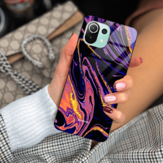 ETUI BLACK GLASS CASE NA TELEFON XIAOMI Mi 11 LITE 4G / 5G  ST_MAB-6