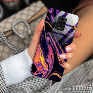 ETUI BLACK GLASS CASE NA TELEFON XIAOMI REDMI NOTE 9S / PRO ST_MAB-6